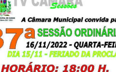 37ª Sessão Ordinária – 16/11/2022