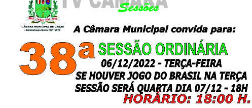 38ª Sessão Ordinária