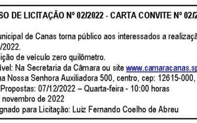 Edital Licitação nº 02/2022