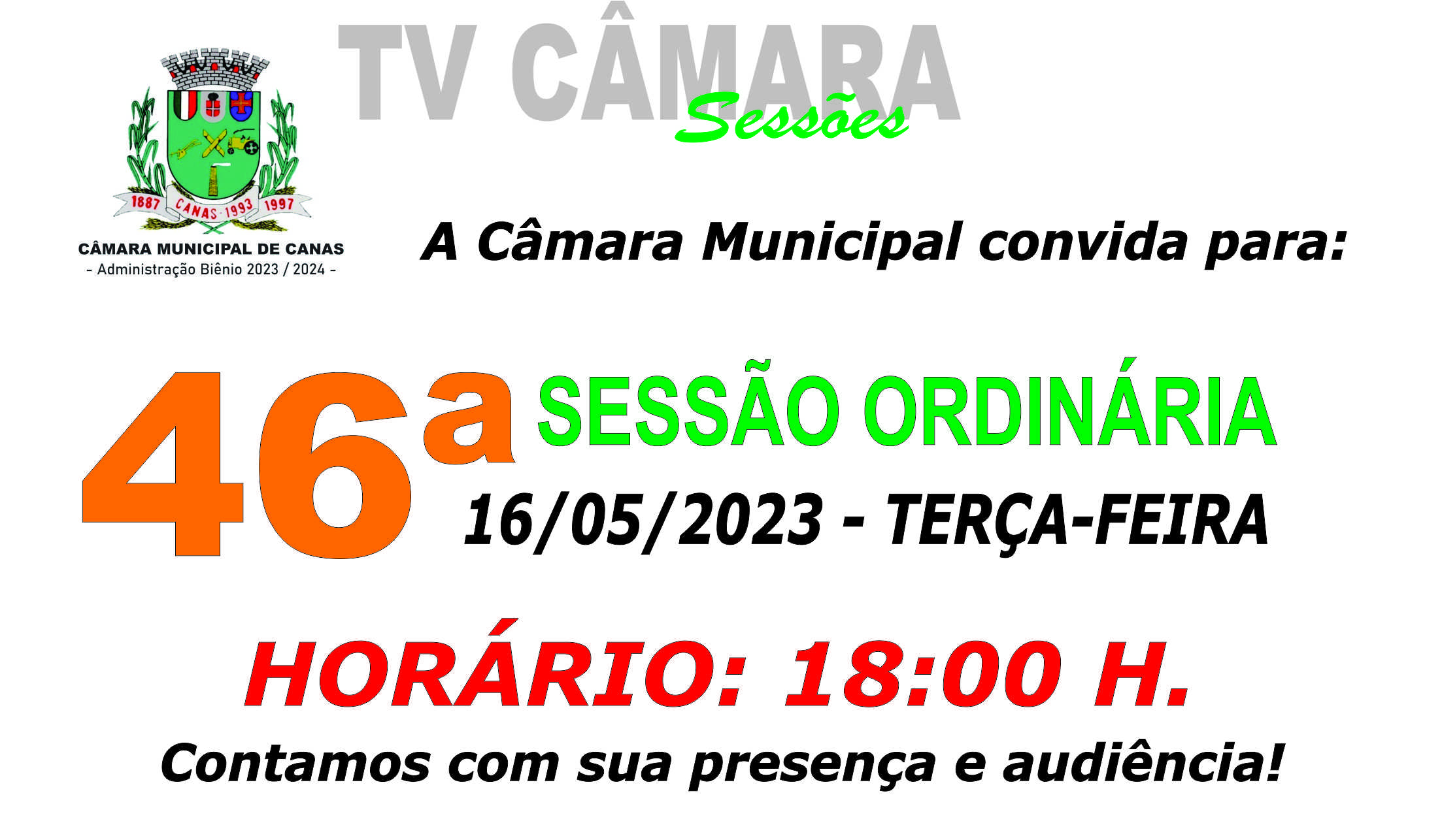 Convite 46ª Sessão Ordinária – 16/05/2023