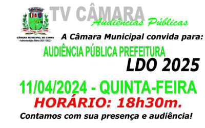 Convite Audiência Pública Prefeitura de Canas