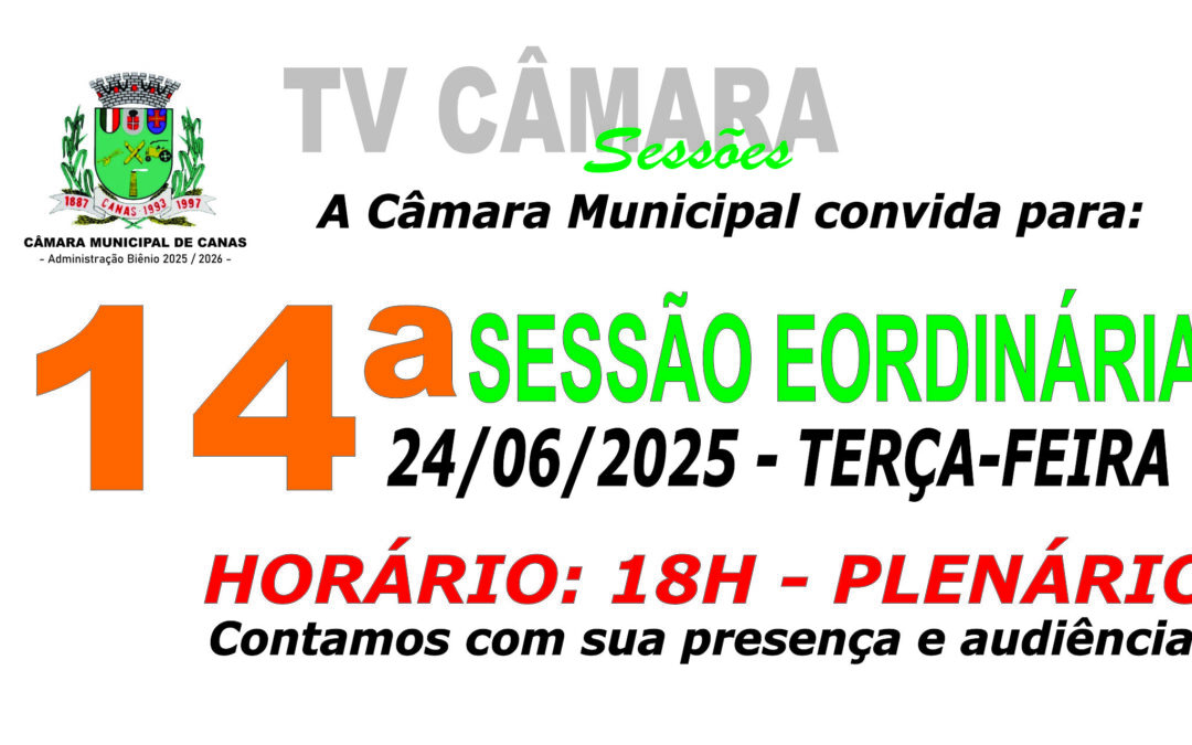 Convite para 14ª Sessão Extraordinária