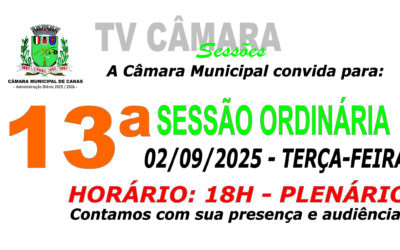 Convite 13ª Sessão Ordinária