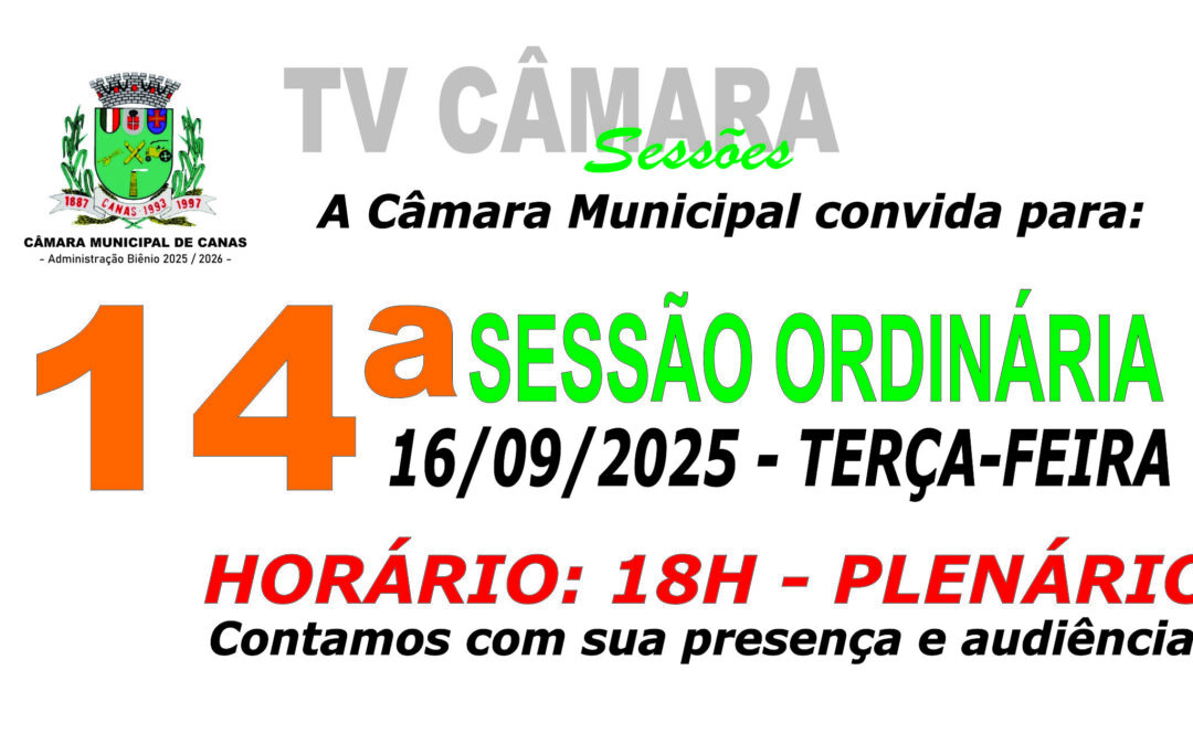 Convite 14ª Sessão Ordinária