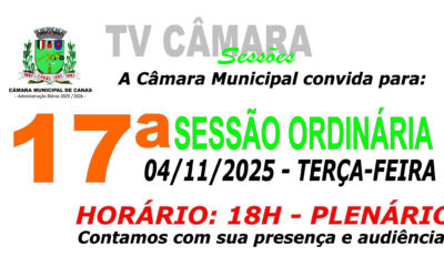 Convite para 17ª Sessão Ordinária