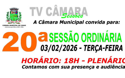 Convite para 20ª Sessão Ordinária