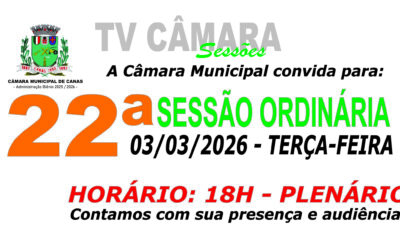 Convite para 22ª Sessão Ordinária