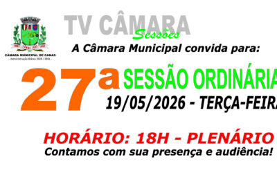 Convite para 27ª Sessão Ordinária