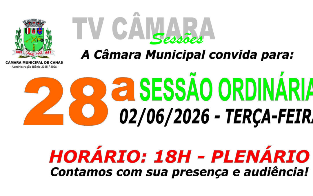 Convite 28ª Sessão Ordinária