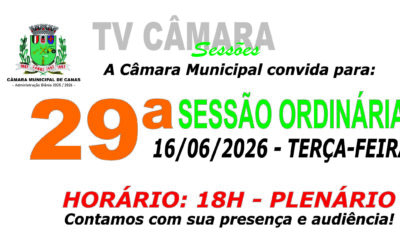 Convite para 29ª Sessão Ordinária
