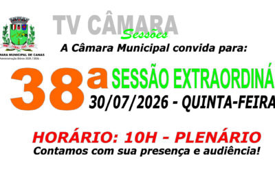 Convite para 38ª Sessão Extraordinária