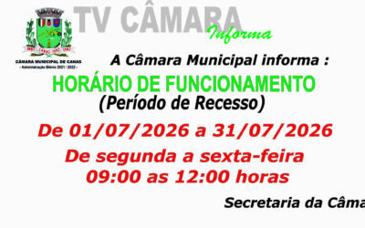 Aviso horário de funcionamento recesso