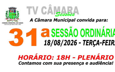 Convite para 31ª Sessão Ordinária